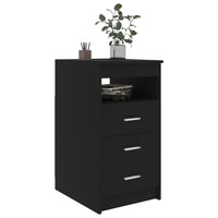 Thumbnail for Sideboard mit Schubladen Schwarz 40x50x76 cm Holzwerkstoff