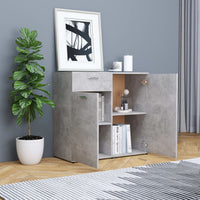 Thumbnail for Sideboard Betongrau 80x36x75 cm Holzwerkstoff
