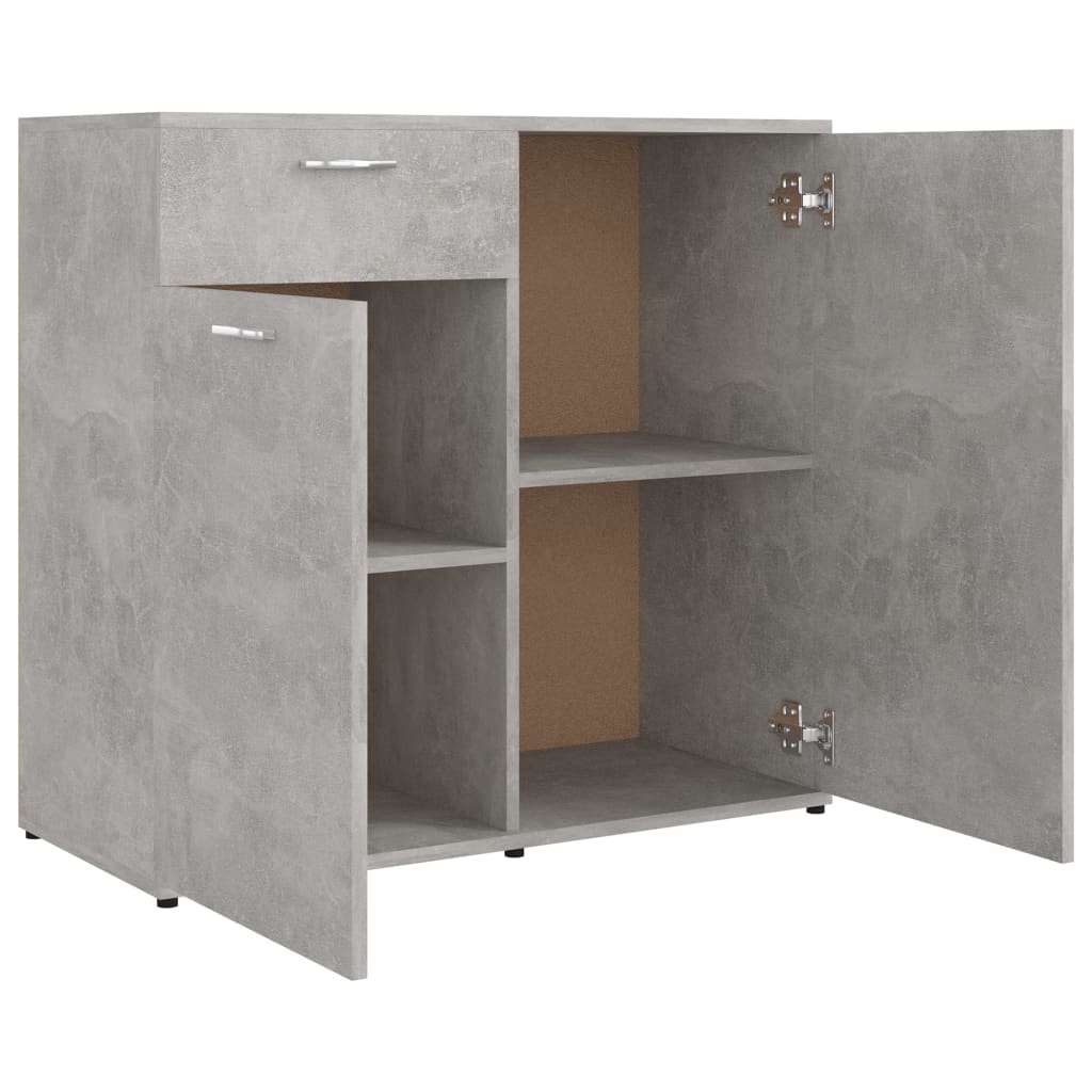 Sideboard Betongrau 80x36x75 cm Holzwerkstoff