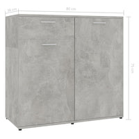 Thumbnail for Sideboard Betongrau 80x36x75 cm Holzwerkstoff