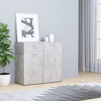 Thumbnail for Sideboard Betongrau 80x36x75 cm Holzwerkstoff