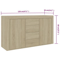 Thumbnail for Sideboard Sonoma-Eiche 120x36x69 cm Holzwerkstoff