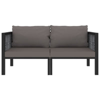Thumbnail for 2-Sitzer-Sofa mit Auflage Anthrazit Poly Rattan