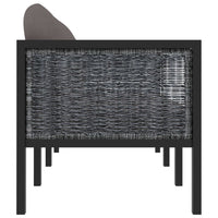 Thumbnail for 3-Sitzer-Sofa mit Auflage Anthrazit Poly Rattan