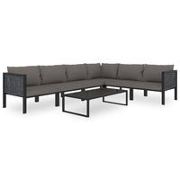 Thumbnail for 7-tlg. Garten-Lounge-Set mit Auflagen Poly Rattan Anthrazit