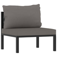 Thumbnail for 8-tlg. Garten-Lounge-Set mit Auflagen Poly Rattan Anthrazit