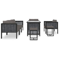 Thumbnail for 8-tlg. Garten-Lounge-Set mit Auflagen Poly Rattan Anthrazit