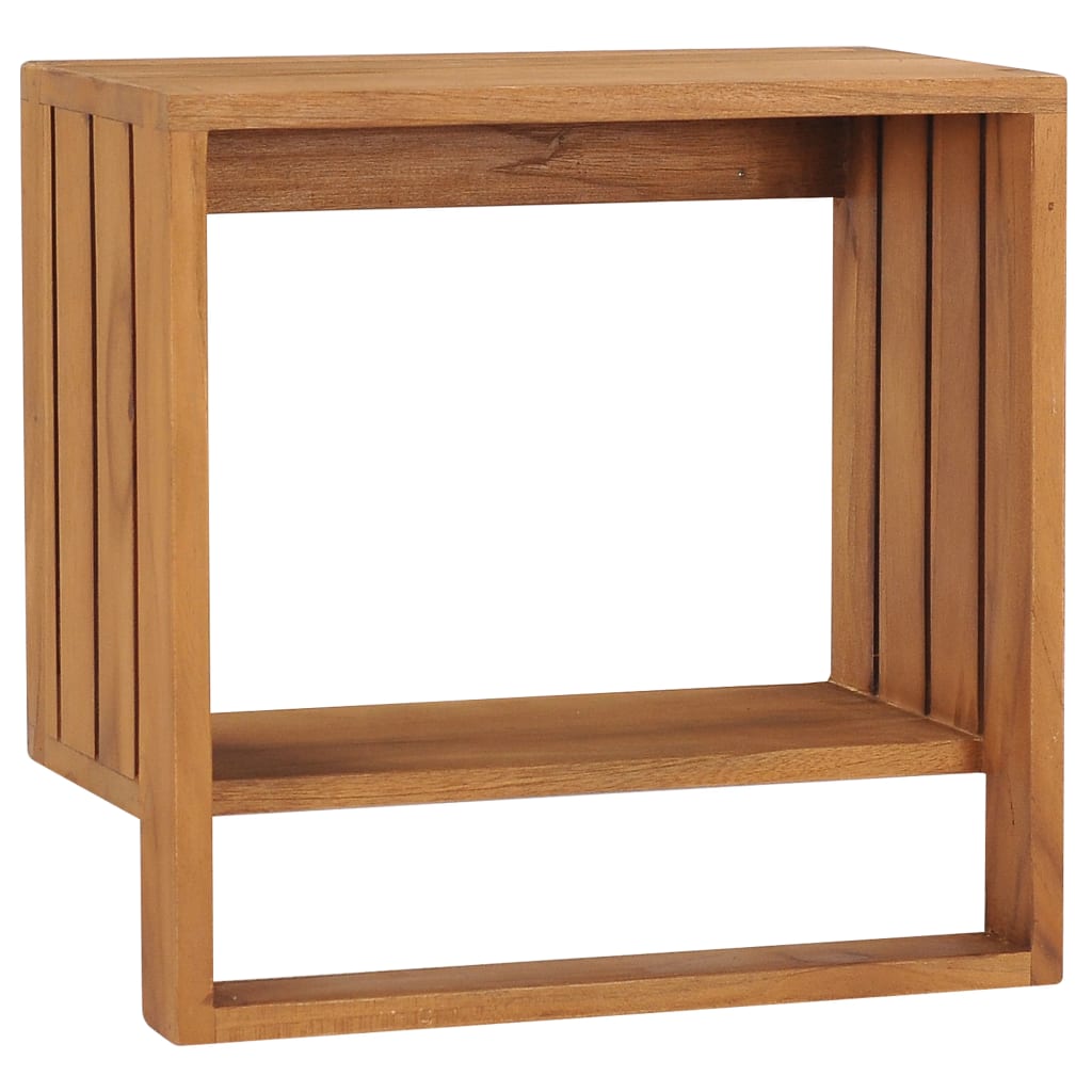 Handtuchregal zur Wandmontage 35×20×35 cm Teak Massivholz