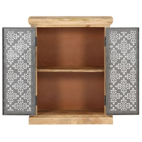 Thumbnail for Sideboard mit Stahltüren 60x35x75 cm Mango Massivholz