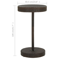 Thumbnail for Gartentisch Braun 60,5x106 cm Poly Rattan