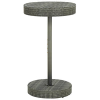 Thumbnail for Gartentisch Grau 60,5x106 cm Poly Rattan