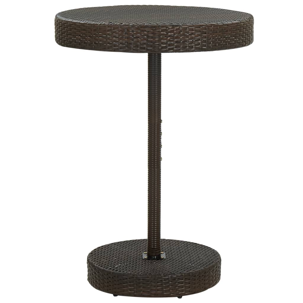 Gartentisch Braun 75,5x106 cm Poly Rattan
