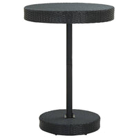 Thumbnail for Gartentisch Schwarz 75,5x106 cm Poly Rattan