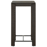 Thumbnail for Garten-Bartisch Braun 60,5x60,5x110,5 cm Poly Rattan