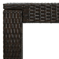 Thumbnail for Garten-Bartisch Braun 60,5x60,5x110,5 cm Poly Rattan