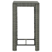Thumbnail for Garten-Bartisch Grau 60,5x60,5x110,5 cm Poly Rattan