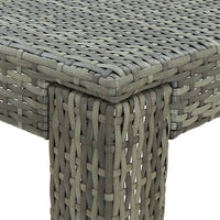 Thumbnail for Garten-Bartisch Grau 60,5x60,5x110,5 cm Poly Rattan