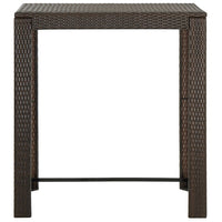 Thumbnail for Garten-Bartisch Braun 100x60,5x110,5 cm Poly Rattan
