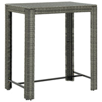 Thumbnail for Garten-Bartisch Grau 100x60,5x110,5 cm Poly Rattan