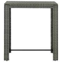 Thumbnail for Garten-Bartisch Grau 100x60,5x110,5 cm Poly Rattan