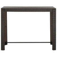 Thumbnail for Garten-Bartisch Braun 140,5x60,5x110,5 cm Poly Rattan