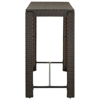 Thumbnail for Garten-Bartisch Braun 140,5x60,5x110,5 cm Poly Rattan