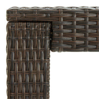 Thumbnail for Garten-Bartisch Braun 140,5x60,5x110,5 cm Poly Rattan