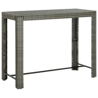 Thumbnail for Garten-Bartisch Grau 140,5x60,5x110,5 cm Poly Rattan