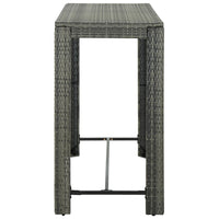 Thumbnail for Garten-Bartisch Grau 140,5x60,5x110,5 cm Poly Rattan