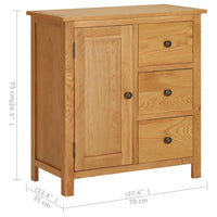 Thumbnail for Küchenschrank 70x35x75 cm Massivholz Eiche