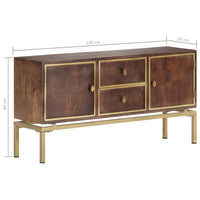 Thumbnail for Sideboard 120x29x60 cm Massivholz Mango