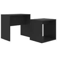 Thumbnail for Couchtisch-Set Schwarz 48x30x45 cm Holzwerkstoff