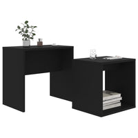 Thumbnail for Couchtisch-Set Schwarz 48x30x45 cm Holzwerkstoff