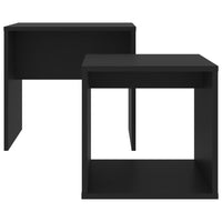 Thumbnail for Couchtisch-Set Schwarz 48x30x45 cm Holzwerkstoff