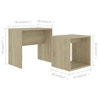 Thumbnail for Couchtisch-Set Sonoma-Eiche 48 x 30 x 45 cm Holzwerkstoff