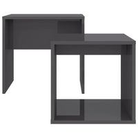 Thumbnail for Couchtisch-Set Hochglanz-Grau 48x30x45 cm Holzwerkstoff
