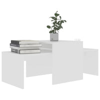 Thumbnail for Couchtisch-Set Weiß 100x48x40 cm Holzwerkstoff