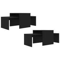 Thumbnail for Couchtisch-Set Schwarz 100x48x40 cm Holzwerkstoff
