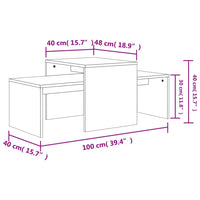 Thumbnail for Couchtisch-Set Sonoma-Eiche 100x48x40 cm Holzwerkstoff