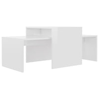 Thumbnail for Couchtisch-Set Hochglanz-Weiß 100x48x40 cm Holzwerkstoff