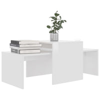 Thumbnail for Couchtisch-Set Hochglanz-Weiß 100x48x40 cm Holzwerkstoff