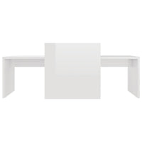 Thumbnail for Couchtisch-Set Hochglanz-Weiß 100x48x40 cm Holzwerkstoff