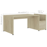 Thumbnail for Couchtisch Sonoma-Eiche 90x45x35 cm Holzwerkstoff
