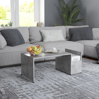 Thumbnail for Couchtisch Betongrau 90x45x35 cm Holzwerkstoff
