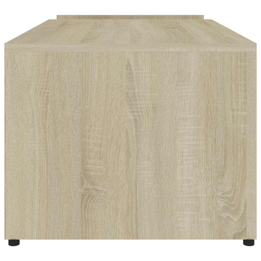 Couchtisch Weiß Sonoma-Eiche 90x45x35 cm Holzwerkstoff