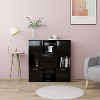 Thumbnail for Bücherregal Schwarz 90x30x90 cm Holzwerkstoff