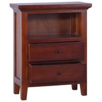 Thumbnail for Beistellschrank Klassisch Braun 60x30x75cm Massivholz Mahagoni