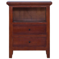 Thumbnail for Beistellschrank Klassisch Braun 60x30x75cm Massivholz Mahagoni