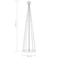 Thumbnail for Weihnachtsbaum in Kegelform 400 LEDs Warmweiß 100x360 cm