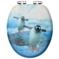 Thumbnail for Toilettensitz mit Soft-Close-Deckel MDF Pinguin-Design